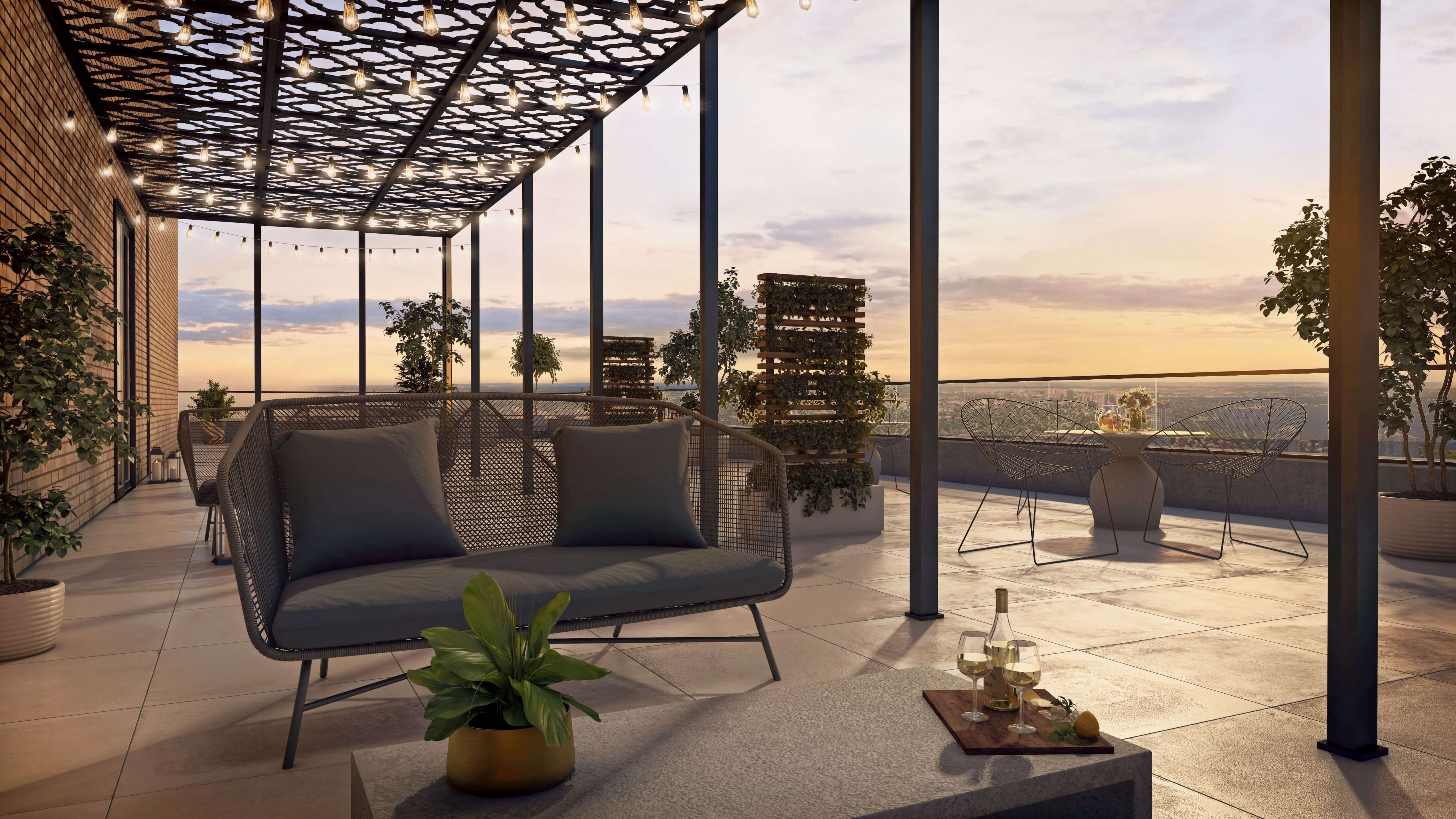 121 Parkdale--Photo Realistic Rendering of Rooftop Patio